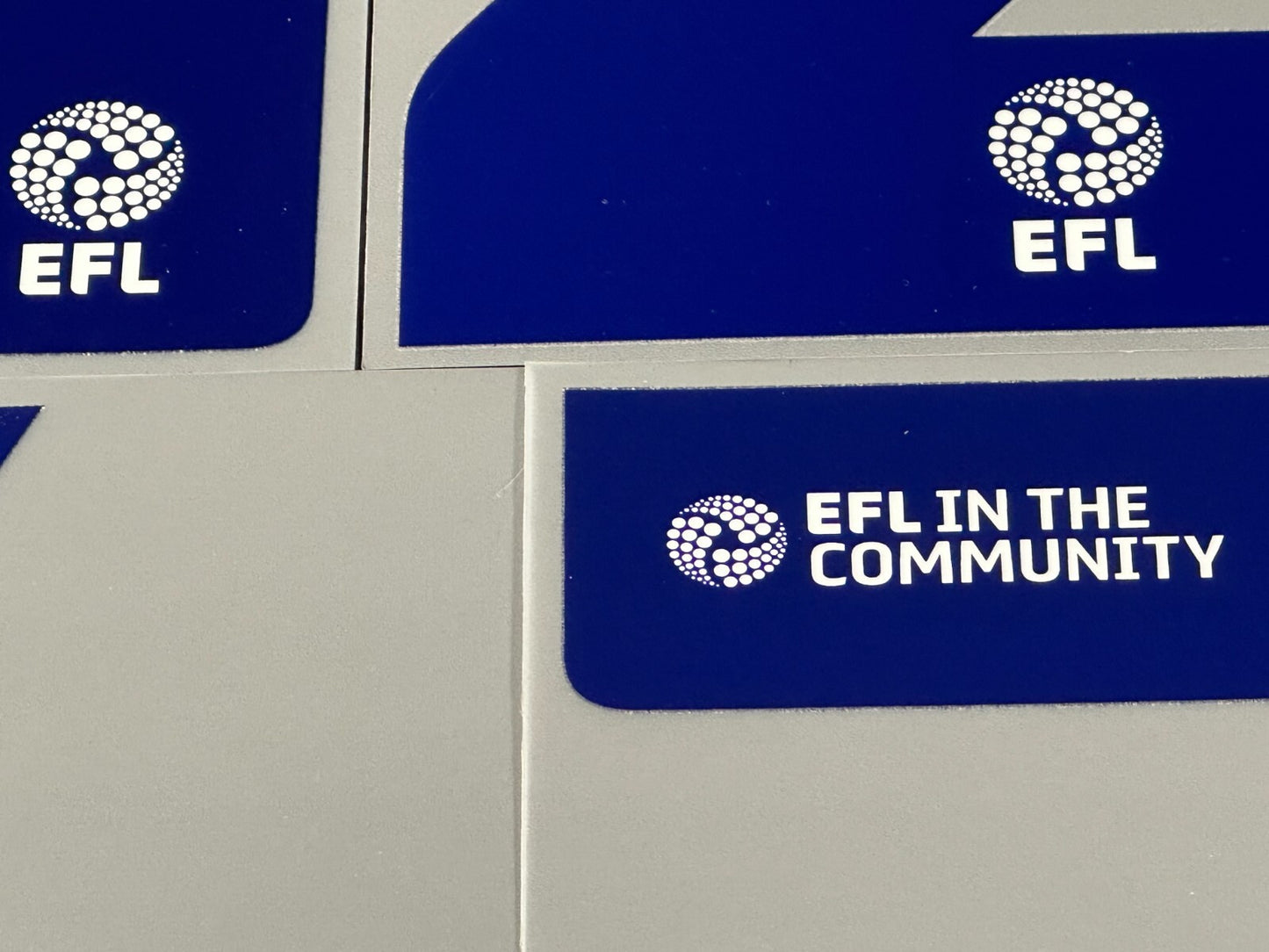 2024 2025 OFFICIAL EFL FOOTBALL LEAGUE BLUE PLAYER SIZE SHIRT NUMBERS