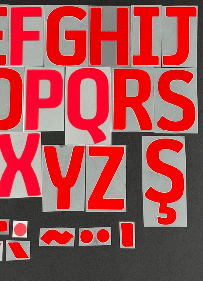 2024 2025 OFFICIAL EFL FOOTBALL LEAGUE RED PLAYER SIZE LETTERS