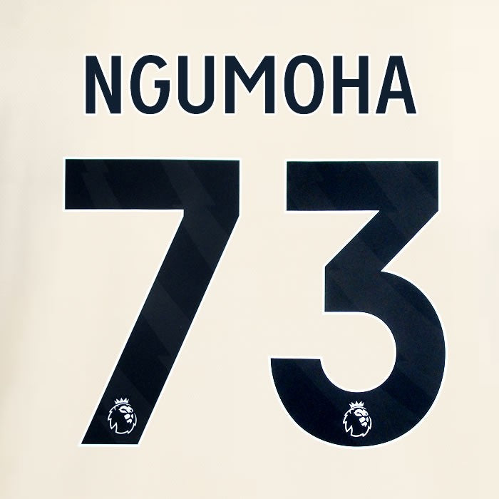 2025 2026 OFFICIAL LIVERPOOL NGUMOHA 73 BLACK AWAY PLAYER SIZE NAMESET