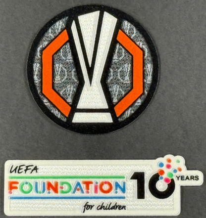 2025 OFFICIAL SPORTING ID UEFA EUROPA LEAGUE FINAL SLEEVE PATCH SET  TOT VS UTD