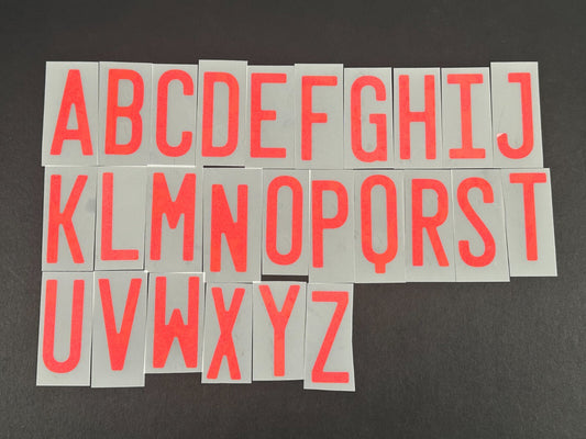 2020 2021 OFFICIAL DekoGraphics SPAIN AWAY RED PLAYER SIZE LETTERS