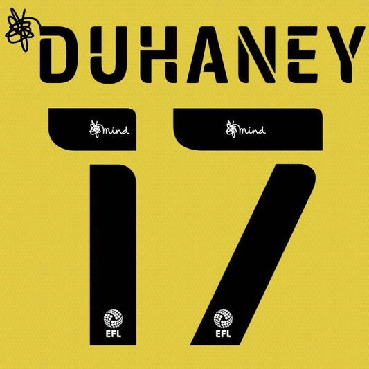 HUDDERSFIELD 2020 2021 OFFICIAL DUHANEY 17 3RD PLAYER SIZE NAME SET