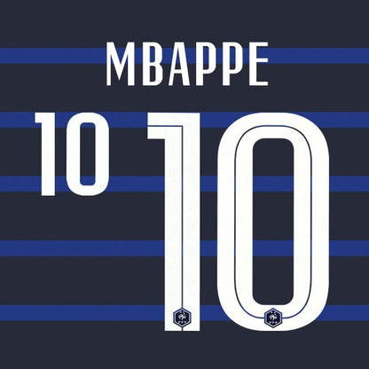 FRANCE 2020 2021 OFFICIAL MBAPPE 10 HOME PLAYER SIZE NAMESET 2 STAR