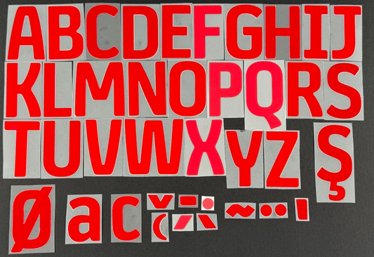 2024 2025 OFFICIAL EFL FOOTBALL LEAGUE RED PLAYER SIZE LETTERS