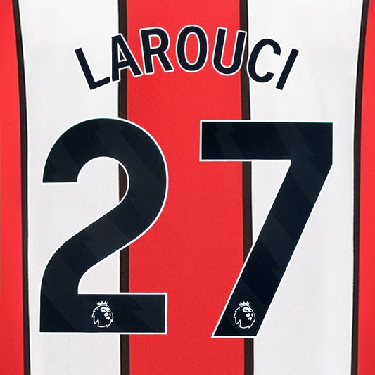 2023 2024 SHEFFIELD UNITED OFFICIAL LAROUCI 27 BLACK HOME PLAYER SIZE NAMESET