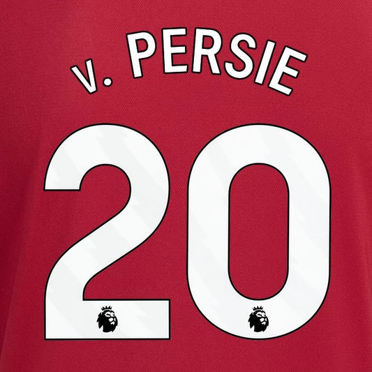 2023 2024 MANCHESTER UNITED v. PERSIE 20 HOME WHITE PLAYER SIZE NAMESET