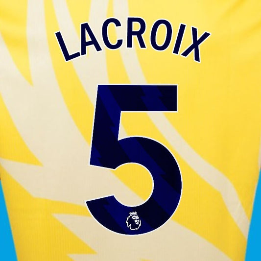 2024 2025 OFFICIAL CRYSTAL PALACE LACROIX 5 BLUE AWAY PLAYER SIZE NAMESET