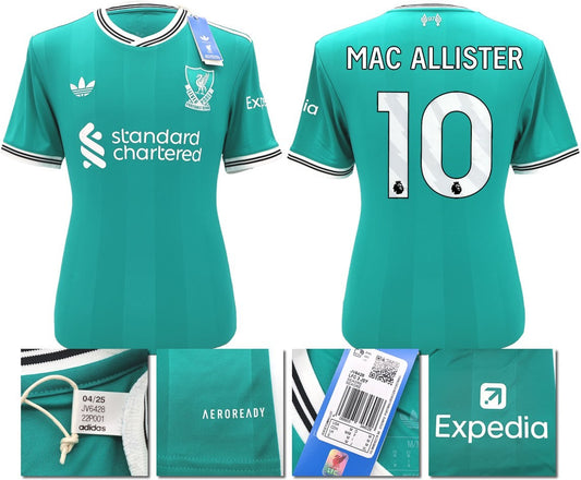 BNWT 2025 2026 LIVERPOOL ADIDAS 3RD SHIRT MAC ALLISTER 10 + PATCHES MEN'S