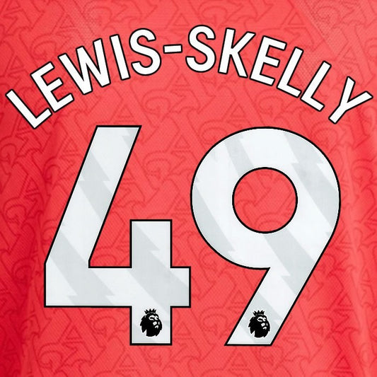 2025 2026 ARSENAL LEWIS SKELLY 49 WHITE HOME OFFICIAL PLAYER SIZE NAMESET