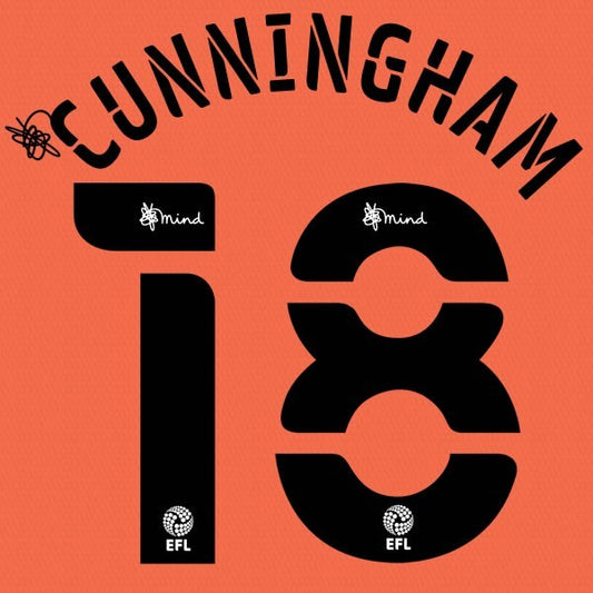 CARDIFF 2020 2021 OFFICIAL CUNNINGHAM 18 3RD PLAYER SIZE NAME SET