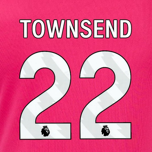 2024 2025 OFFICIAL IPSWICH TOWN TOWNSEND 22 WHITE 3RD PLAYER SIZE NAME SET