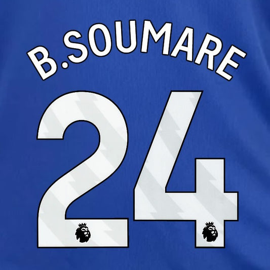 2024 2025 OFFICIAL LEICESTER CITY B SOUMARE 24 WHITE HOME PLAYER SIZE NAME SET