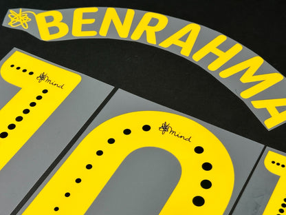 BRENTFORD FC 19-20 BENRAHMA 10 OFFICIAL SPORTING ID YELLOW PLAYER SIZE NAME SET