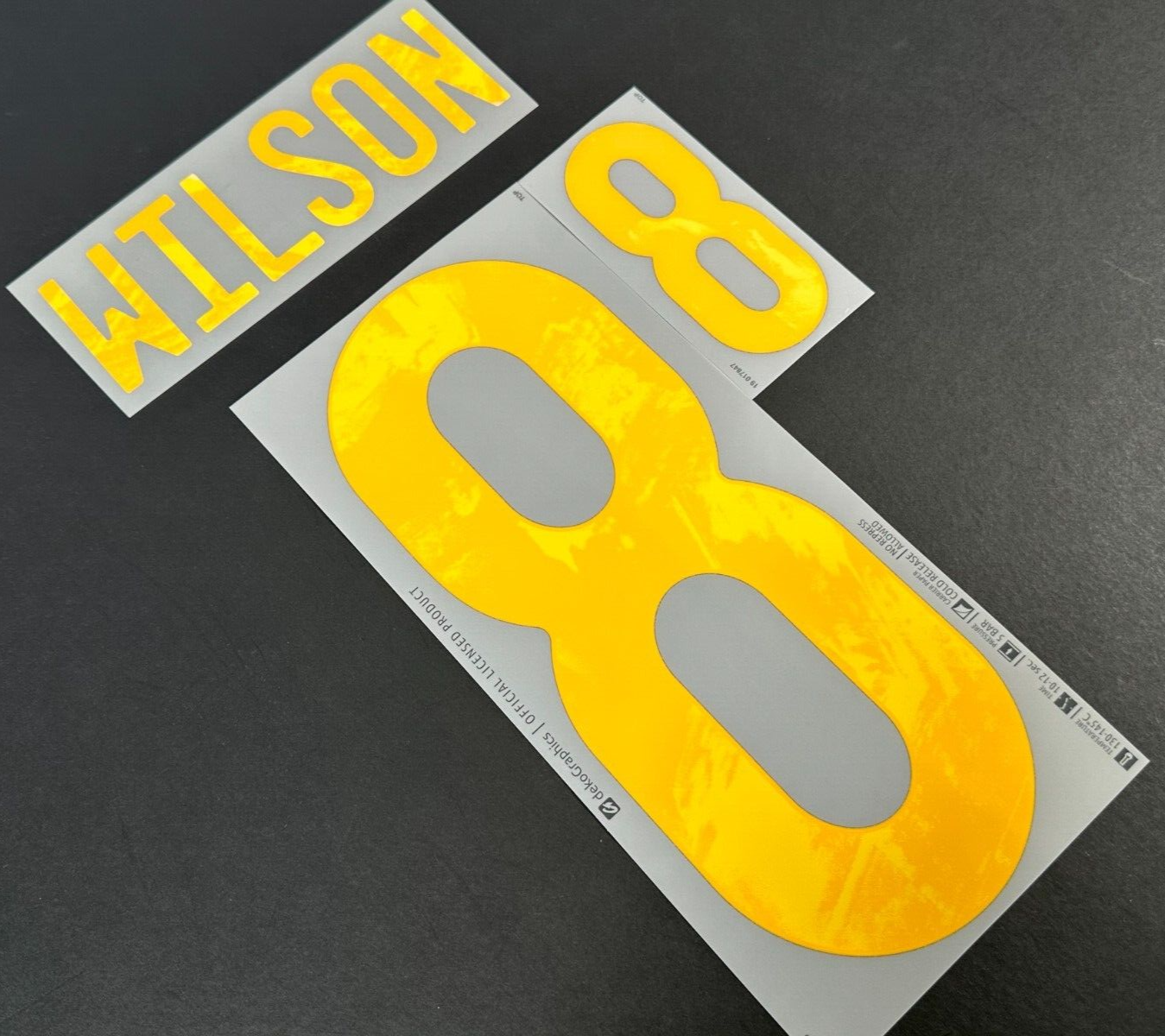 WALES 20-21 OFFICIAL SPORTING ID WILSON 8 HOME PLAYER SIZE NAMESET 265MM