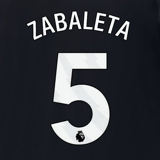 2023 2024 MAN CITY ZABALETA 5 WHITE 3RD PLAYER SIZE NAME SET