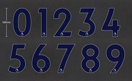 2019 - 2023 OFFICIAL AVERY DENNISON PREMIER LEAGUE BLUE SHORT NUMBERS