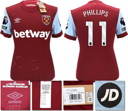 BNWT 2023 2024 UMBRO WEST HAM HOME SHIRT PHILLIPS 11 + PACTHES MEN'S