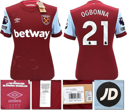 BNWT 2023 2024 UMBRO WEST HAM HOME SHIRT OGBONNA 21 + PACTHES MEN'S