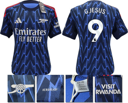 BNWT 2025/2026 ARSENAL F.C. ADIDAS AWAY SHIRT G. JESUS 9