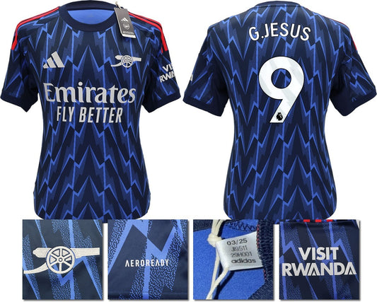 BNWT 2025/2026 ARSENAL F.C. ADIDAS AWAY SHIRT G. JESUS 9