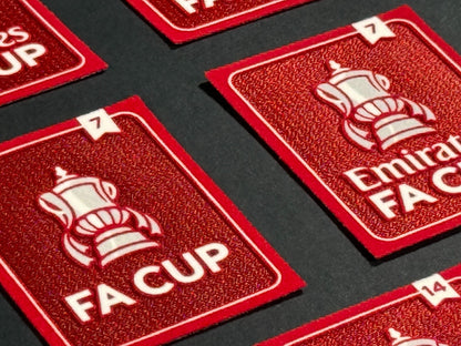 2024 2025 OFFICIAL PLAYER SIZE FA CUP SLEEVE PATCHES - SIZE: 85mm - 67mm