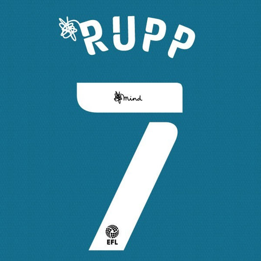 NORWICH 2020 2021 OFFICIAL RUPP 7 AWAY  PLAYER SIZE NAME SET