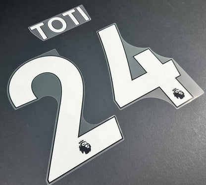 2023 2025 TOTI 24 OFFICIAL AVERY DENNISON WHITE PLAYER SIZE NAME SET