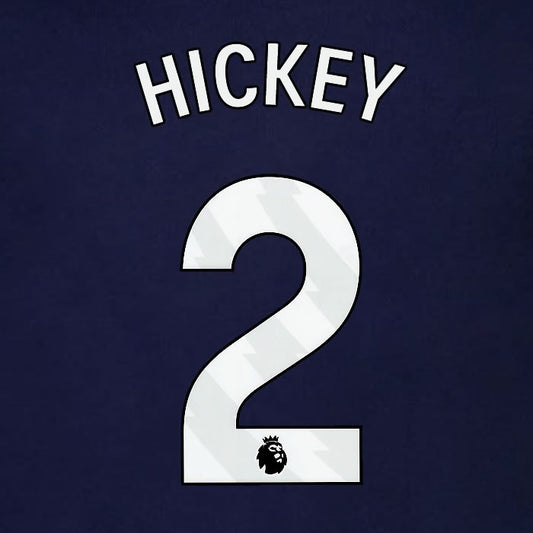 2023 2024 BRENTFORD HICKEY 2 OFFICIAL WHITE 3rd PLAYER SIZE NAMESET