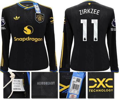 BNWT 2025 2026 MANCHESTER UNITED ADIDAS 3RD SHIRT LS ZIRKZEE 11