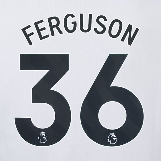 2023 2024 OFFICIAL CRYSTAL PALACE FERGUSON 36 BLACK AWAY PLAYER SIZE NAMESET