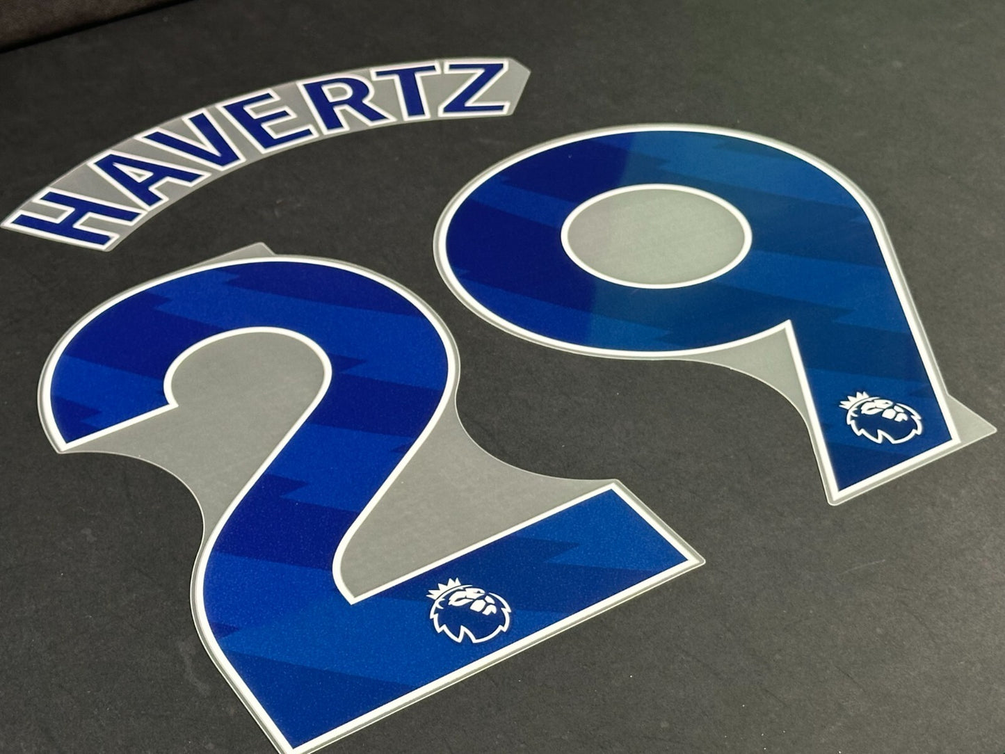 ARSENAL 2025 2026 HAVERTZ 29 OFFICIAL AVERY DENNISON BLUE PLAYER SIZE NAMESET