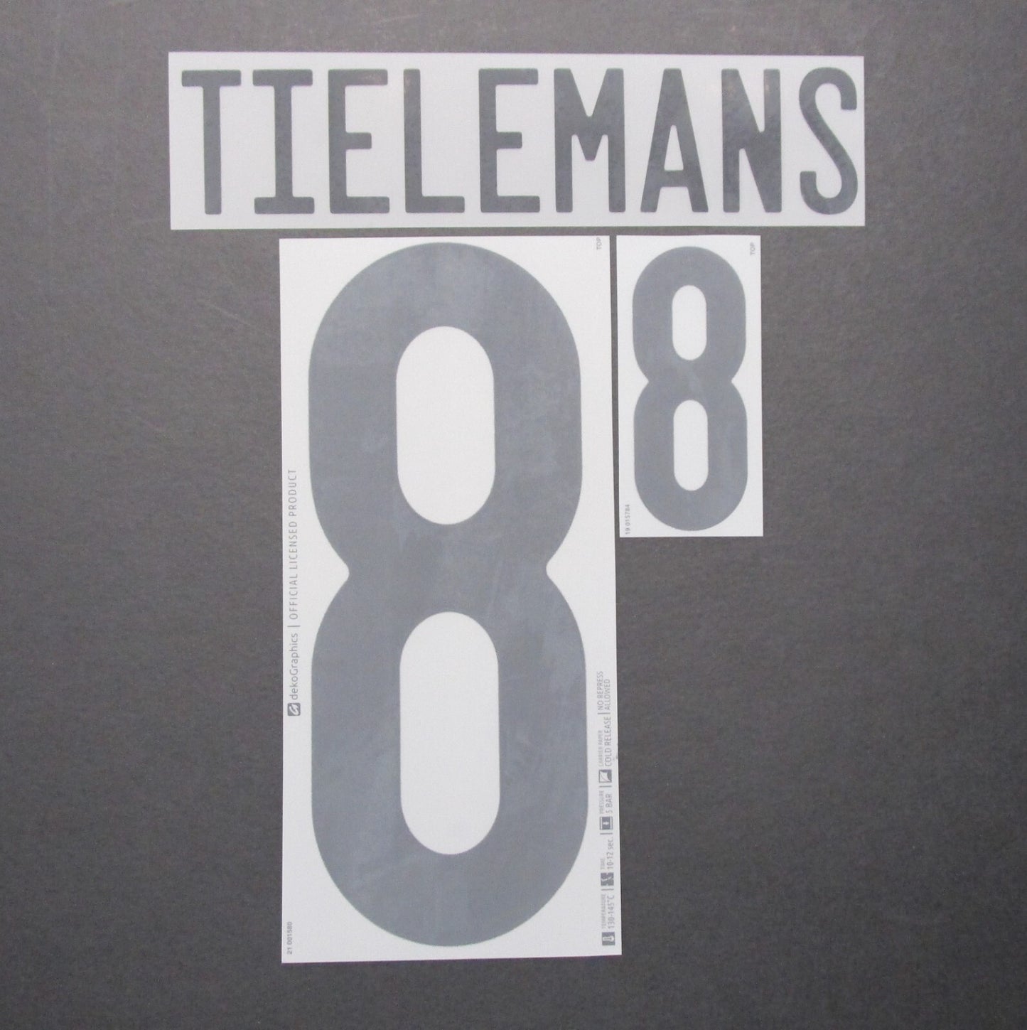 BELGIUM 2020 2021 OFFICIAL TIELEMANS 8 AWAY BLACK PLAYER SIZE NAMESET