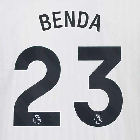 2023 2024 OFFICIAL FULHAM AVERY DENNISON BENDA 23 HOME PLAYER SIZE NAMESET