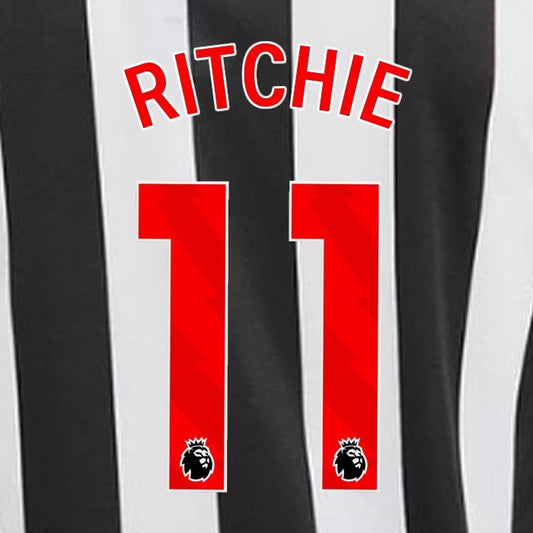 2023 2024 NEWCASTLE RITCHIE 11 OFFICIAL RED HOME PLAYER SIZE NAME SET