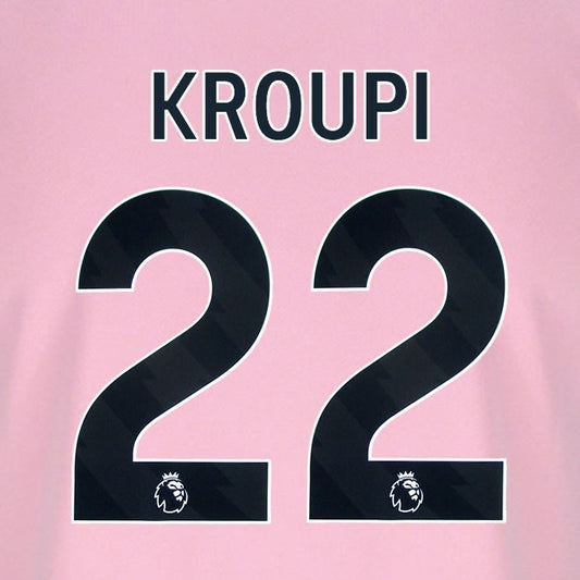 2025 2026 BOURNEMOUTH KROUPI 22 BLACK 3RD PLAYER SIZE NAME SET