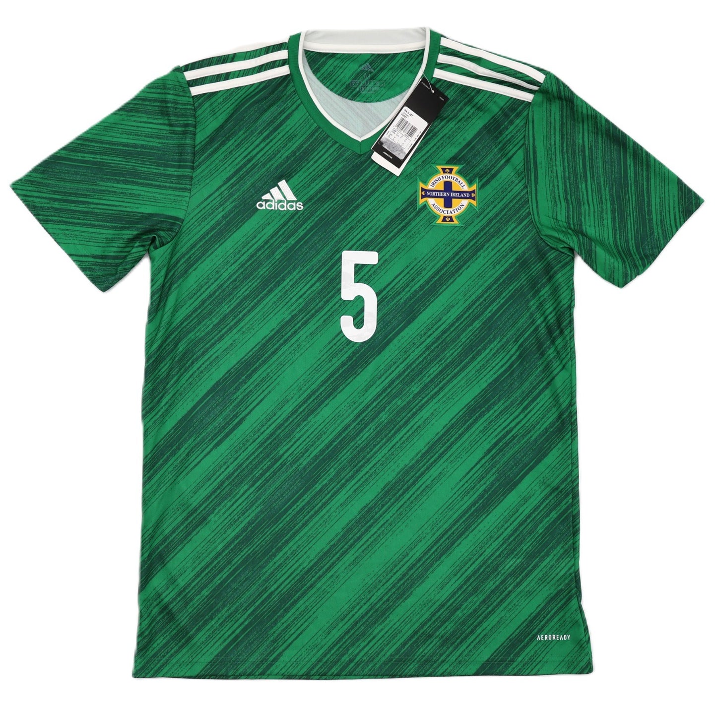 BNWT NORTHERN IRELAND ADIDAS HOME 2020 2021 EVANS 5 SHIRT MENS MEDIUM