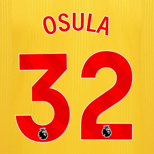 2023 2024 SHEFFIELD UNITED OFFICIAL OSULA 32 RED AWAY PLAYER SIZE NAMESET