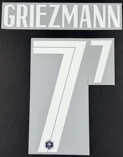 FRANCE 2020 2021 OFFICIAL GRIEZMANN 7 HOME PLAYER SIZE NAMESET 2 STAR