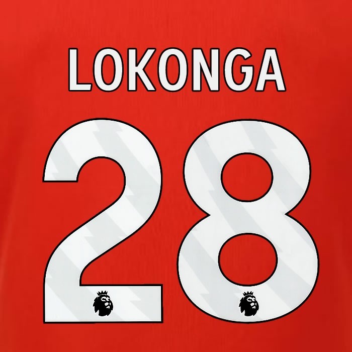2023 2024 LUTON TOWN OFFICIAL LOKONGA 28 WHITE HOME PLAYER SIZE NAMESET
