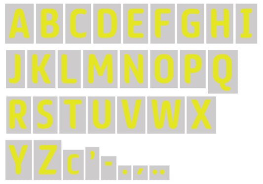 2019 2020 OFFICIAL EFL FOOTBALL LEAGUE YELLOW PLAYER SIZE LETTERS