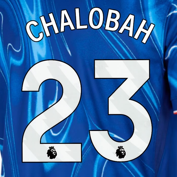 2024 2025 OFFICIAL CHELSEA CHALOBAH 23 WHITE HOME PLAYER SIZE NAMESET