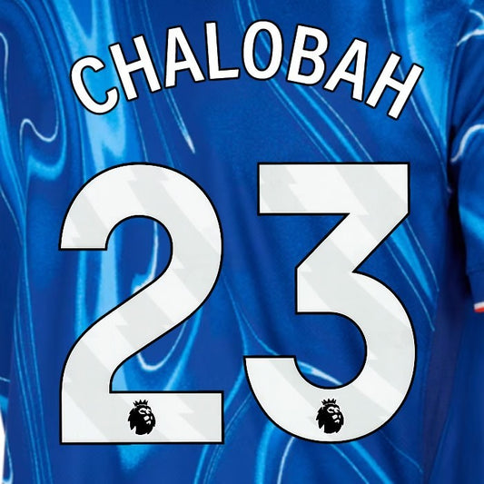2024 2025 OFFICIAL CHELSEA CHALOBAH 23 WHITE HOME PLAYER SIZE NAMESET