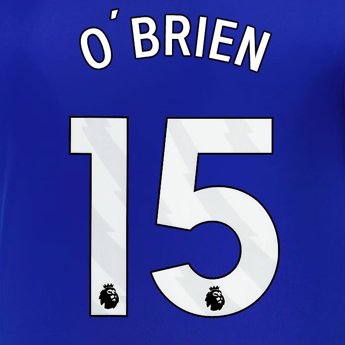 2024 2025 EVERTON O BRIEN 15 OFFICIAL WHITE HOME PLAYER SIZE NAMESET