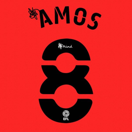 QPR 2020 2021 OFFICIAL AMOS 8 AWAY PLAYER SIZE NAME SET
