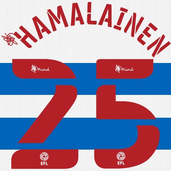 QPR 2020 2021 OFFICIAL HAMALAINEN 25 HOME PLAYER SIZE NAME SET