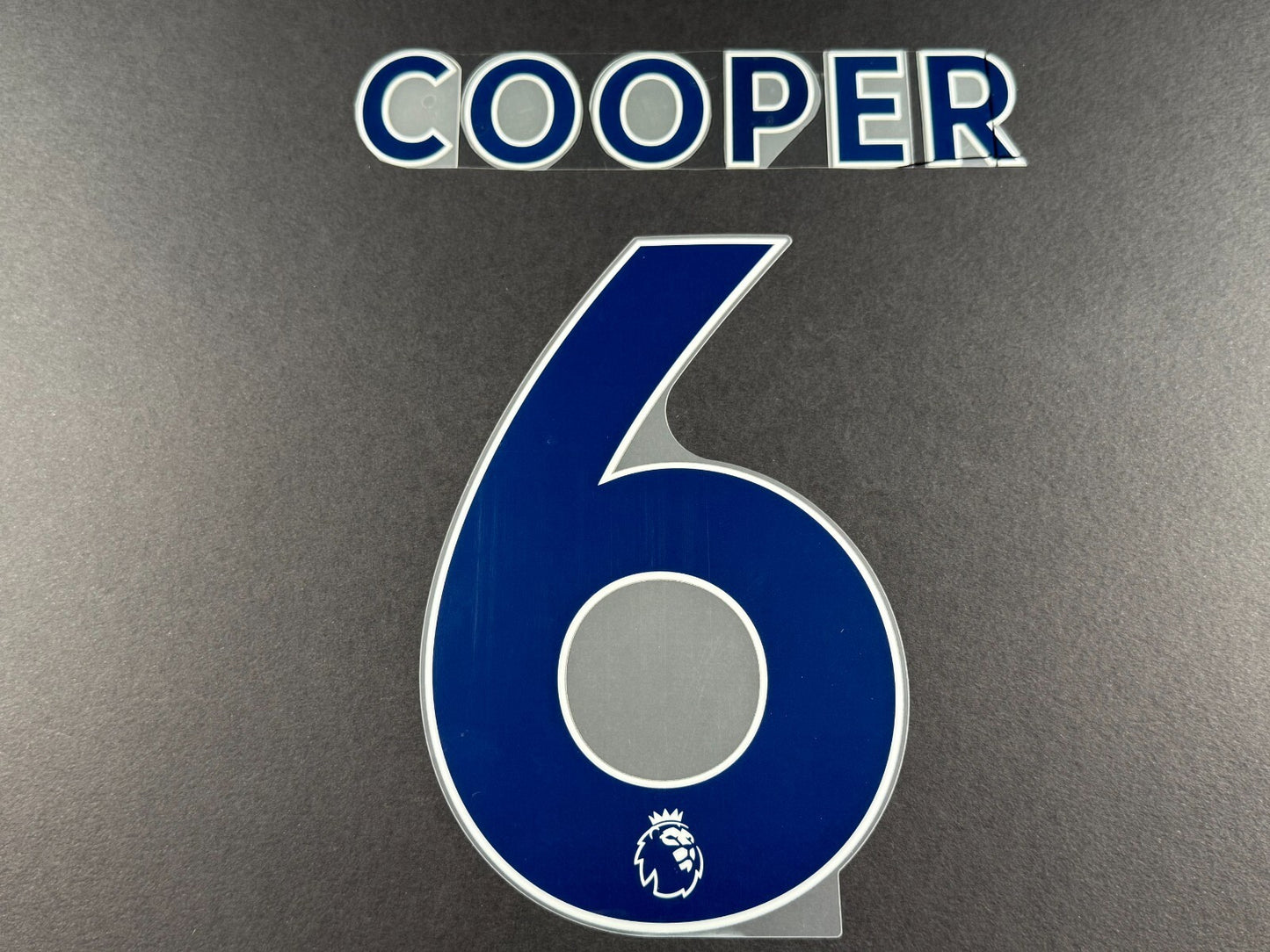 LEEDS UNITED 2022 2023 COOPER 6 OFFICIAL AVERY BLUE PLAYER SIZE NAME SET