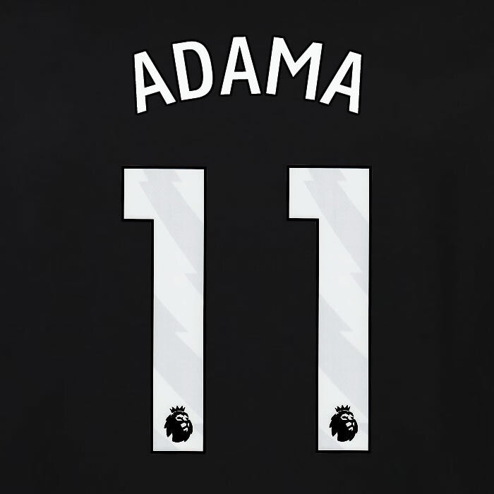 2023 2024 OFFICIAL FULHAM AVERY DENNISON ADAMA 11 3RD PLAYER SIZE NAMESET