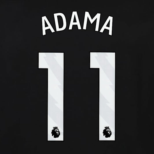 2023 2024 OFFICIAL FULHAM AVERY DENNISON ADAMA 11 3RD PLAYER SIZE NAMESET