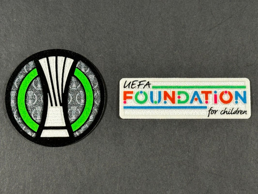 2024 2025 OFFICIAL UEFA CONFERENCE LEAGUE & FOUNDATION SLEEVE PATCH SET