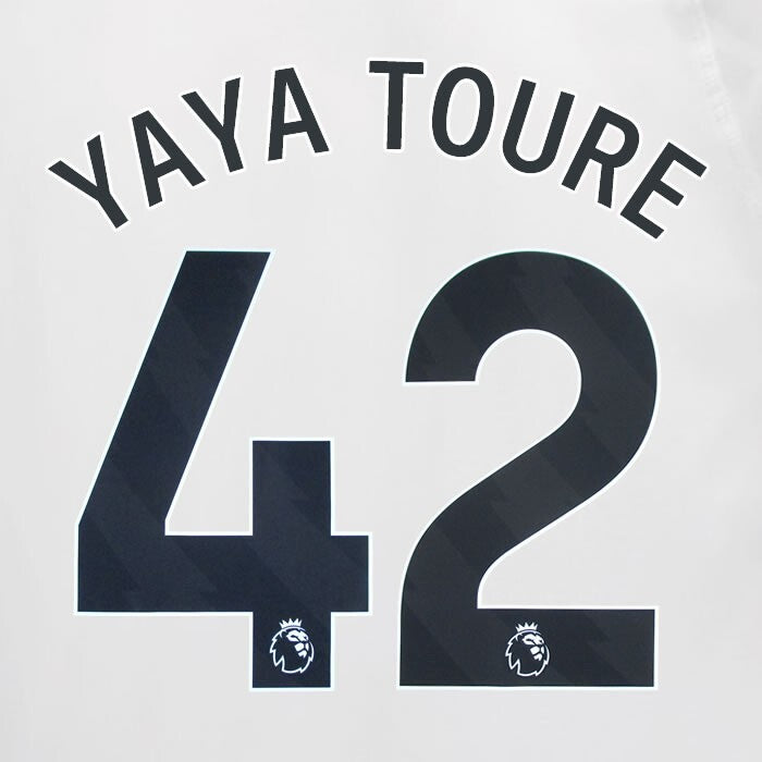 2023 2024 MAN CITY YAYA TOURE 42 BLACK AWAY PLAYER SIZE NAME SET